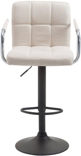 TPFLiving Barhocker Luca Gestell schwarz Stoff